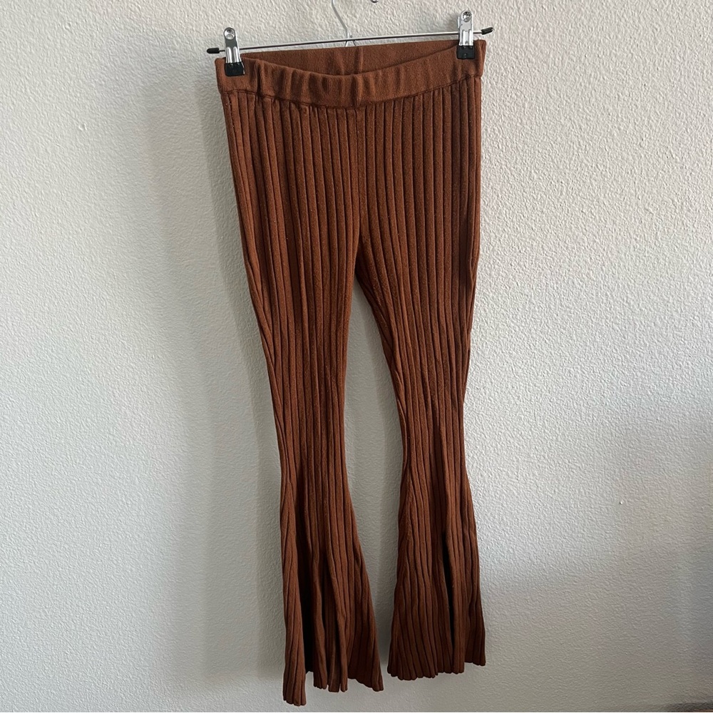 Ribbed Flare Pants - image 1